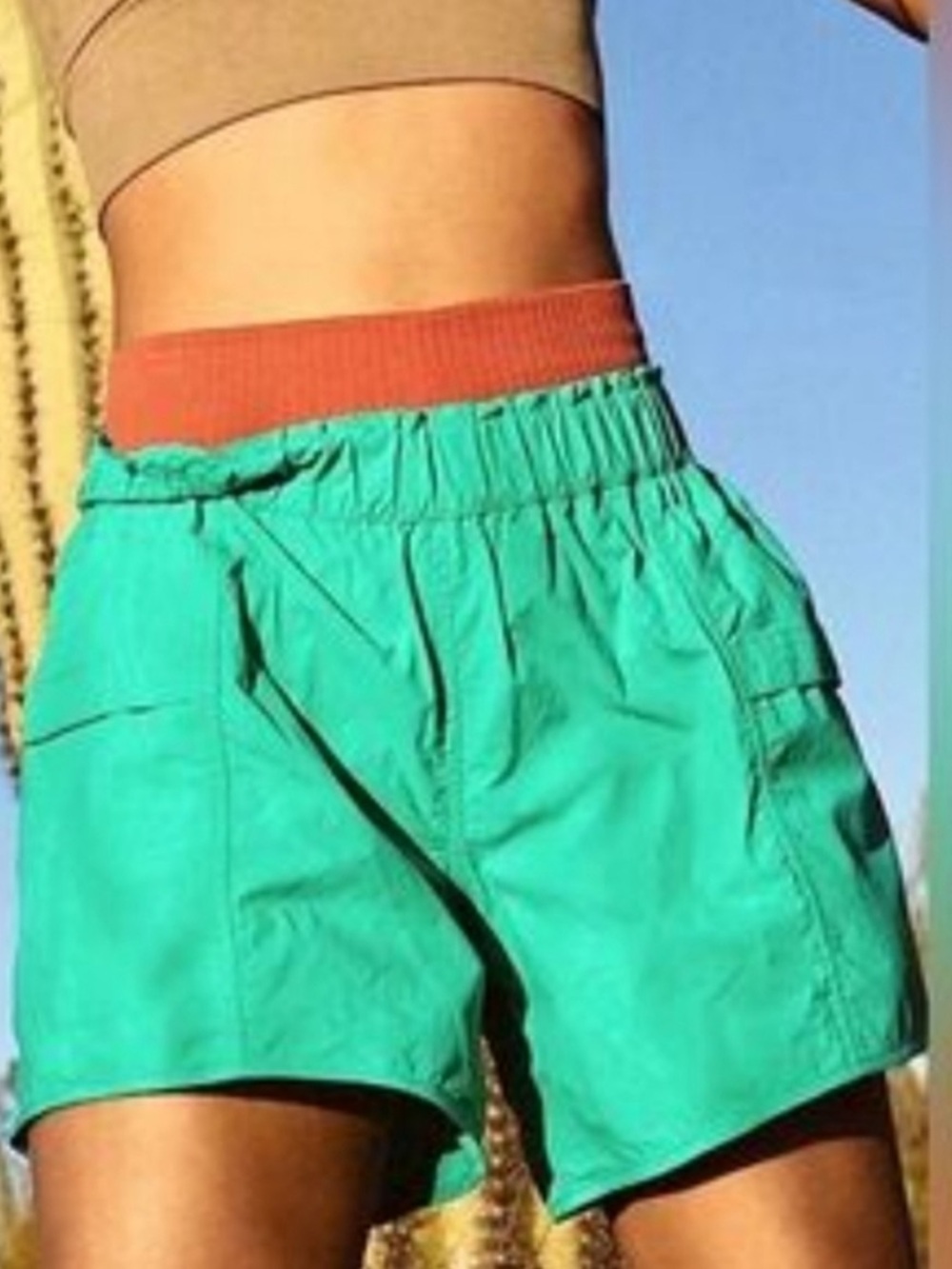 FP Movement by Free People In The Wild Bright Green Athletic Shorts!